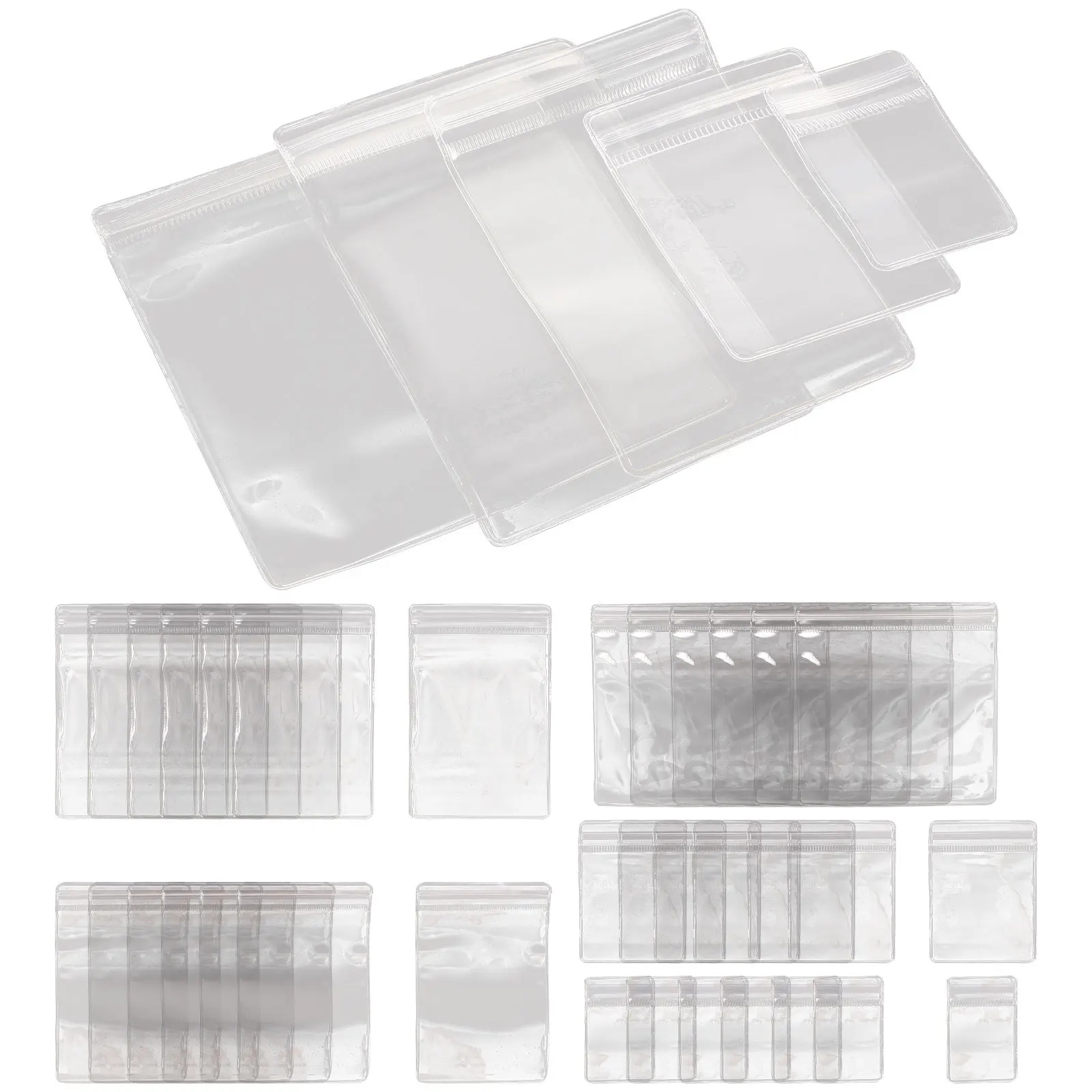 

100Pcs PVC Necklace Bracelet Storage Bags Clear Jewelry Pouches for Small Business Jewelry Packing Bags Earring Pouch