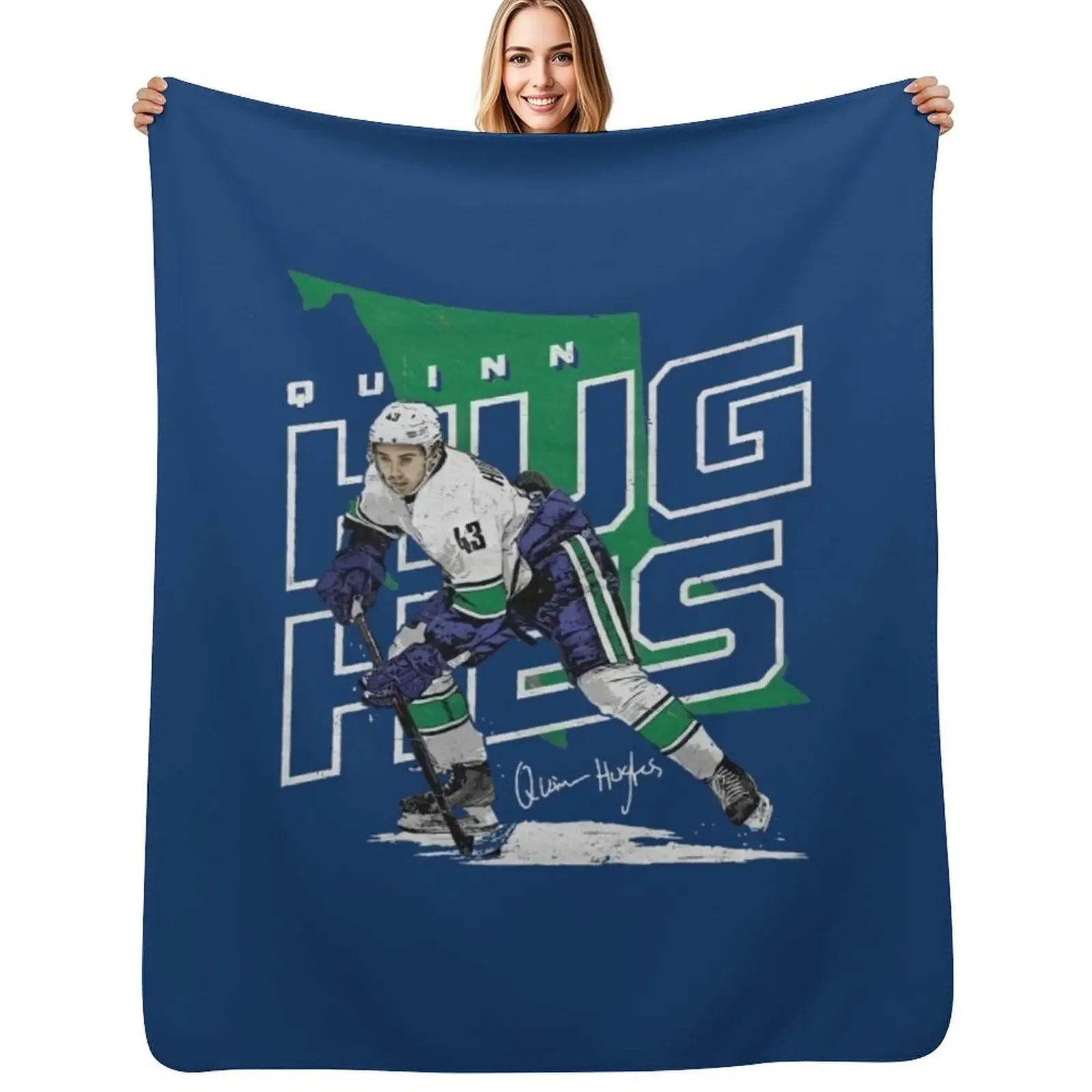 

Quinn Hughes Throw Blanket Soft Beds halloween Hairy Blanket