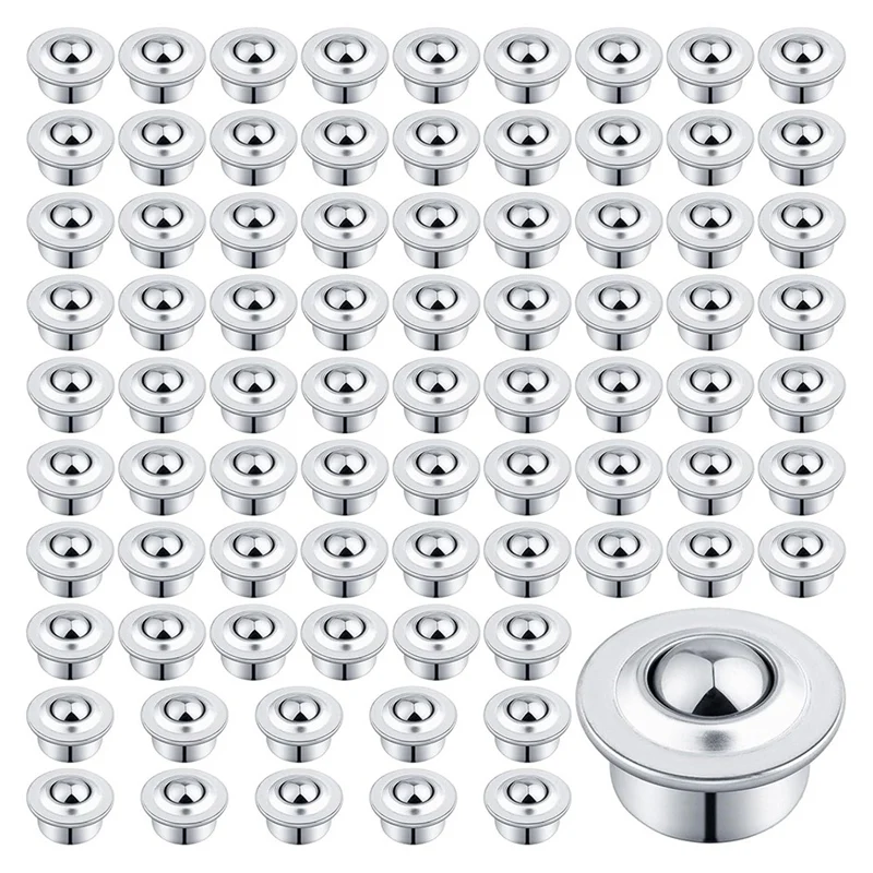 

5/8Inch Roller Ball Transfer Bearing,80PCS CY-15H Carbon Steel Ball Bearing Rollers,Ball Transfer Bearing Casters