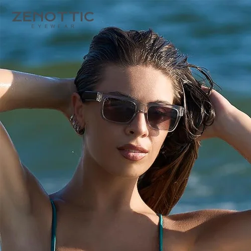 Imagen 2 del producto ZENOTTIC Gafas de sol rectangulares retro para hombres y mujeres, gafas de sol polarizadas con protección UV400, gafas de sol de conducción clásicas de moda