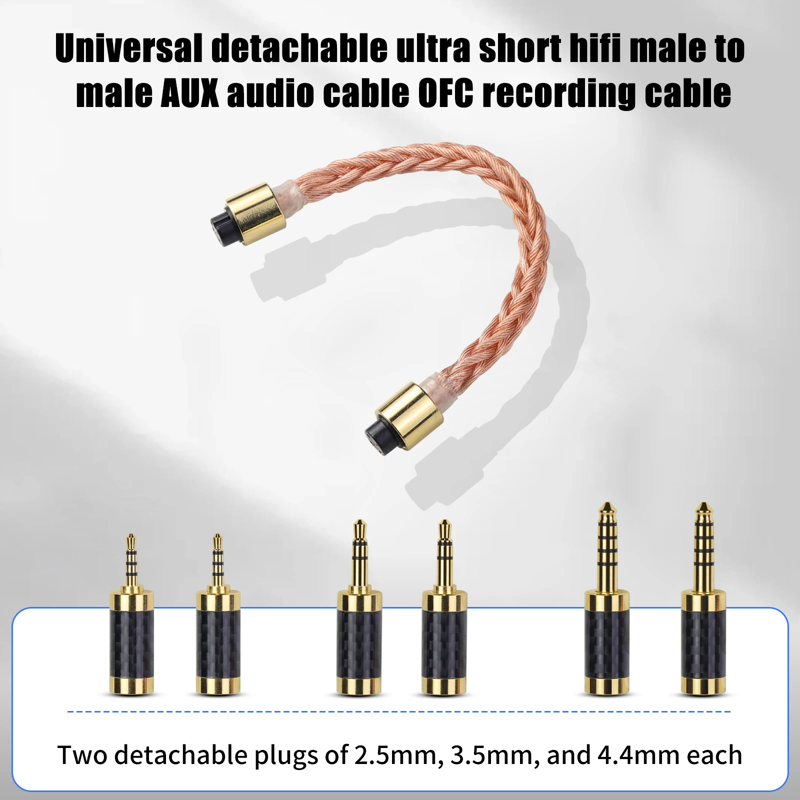 OKCSC 3 in 1 Audio Conversion Cable 4.4mm to 4.4mm/3.5mm to 3.5mm/ 2.5mm to 2.5mm/ 4.4mm to 2.5mm Transmission Line  AUX cable