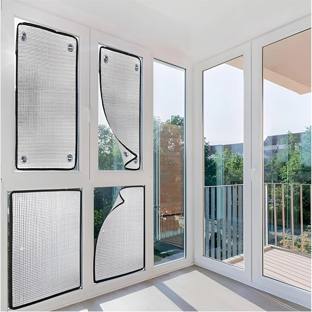 House Thermal Insulation Window Film Sun-Protective Heat-Insulating Aluminum Foil Suction Cup Installation blackout curtains