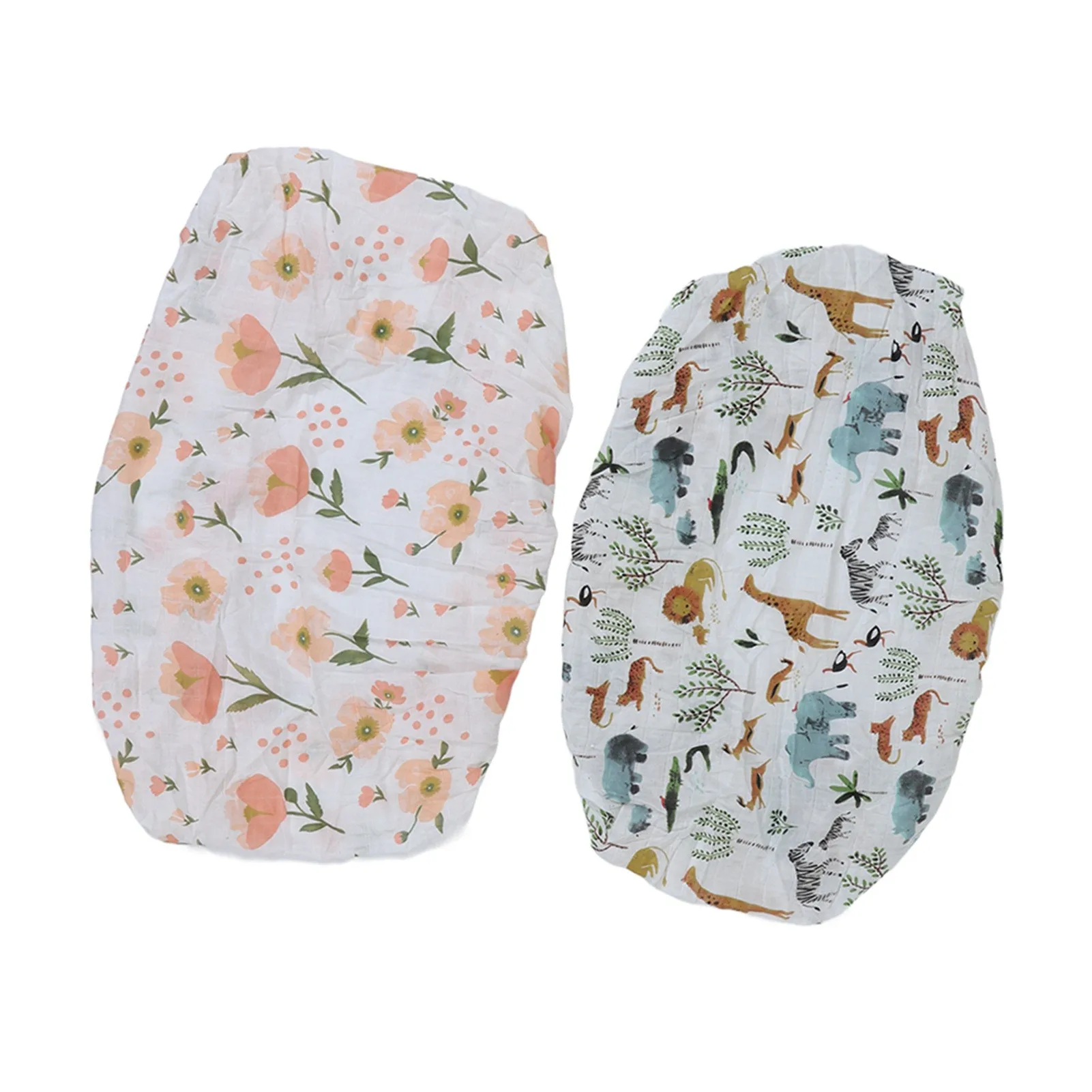 2pcs Baby Diaper Changing Covers Printing Cotton Yarn Removable Infant Diaper Changing Sheets for Babies Infants
