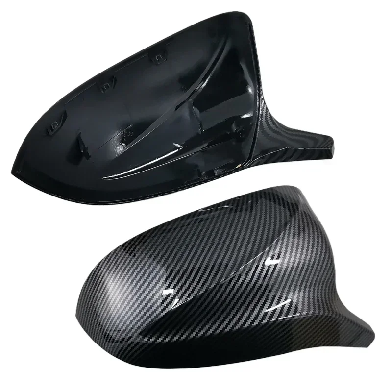 2Pcs Glossy Black carbon pattern Rear Side View Mirror Covers Shell Replacement For BMW X3 G01 X4 G02 X5 G05 X6 G06 X7 G07 view 4