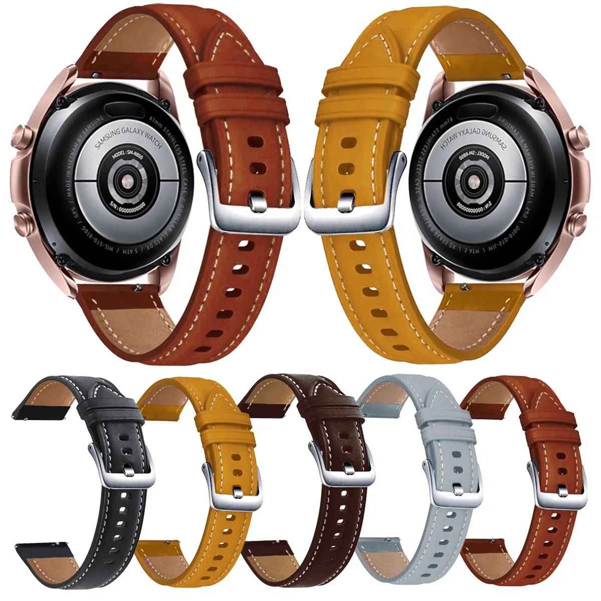 Bracelet de montre en cuir 22mm pour Amazfit GTR 4/2/2e/3/GTR3 Pro, pour Amazfit Pace/Stratos 3 2 2S/GTR 47mm/Bip 6 5 Unity