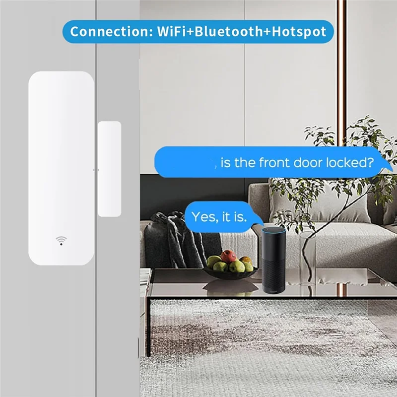 [NEW A09R!】 Wifi Door Window Sensor, For Alexa Google Assistant Home Security, For Business Burglar Alarm, Smart Door Open Detec