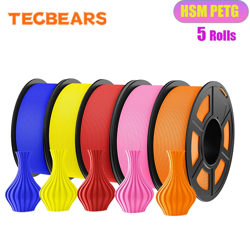 TECBEARS High Speed Matte PETG 3D Filament 1.75mm PETG Multi Color Combination Set FDM 3D Printer Materials DIY Gift 1KG/1Roll