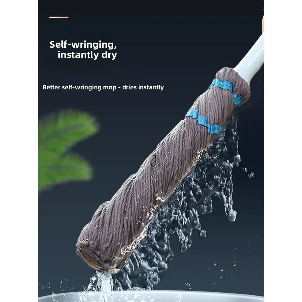 Classic Manual Water Squeezing Spin Mop Household Dormitory Use Stainless Steel Pole No Wash Required Water Absorbent