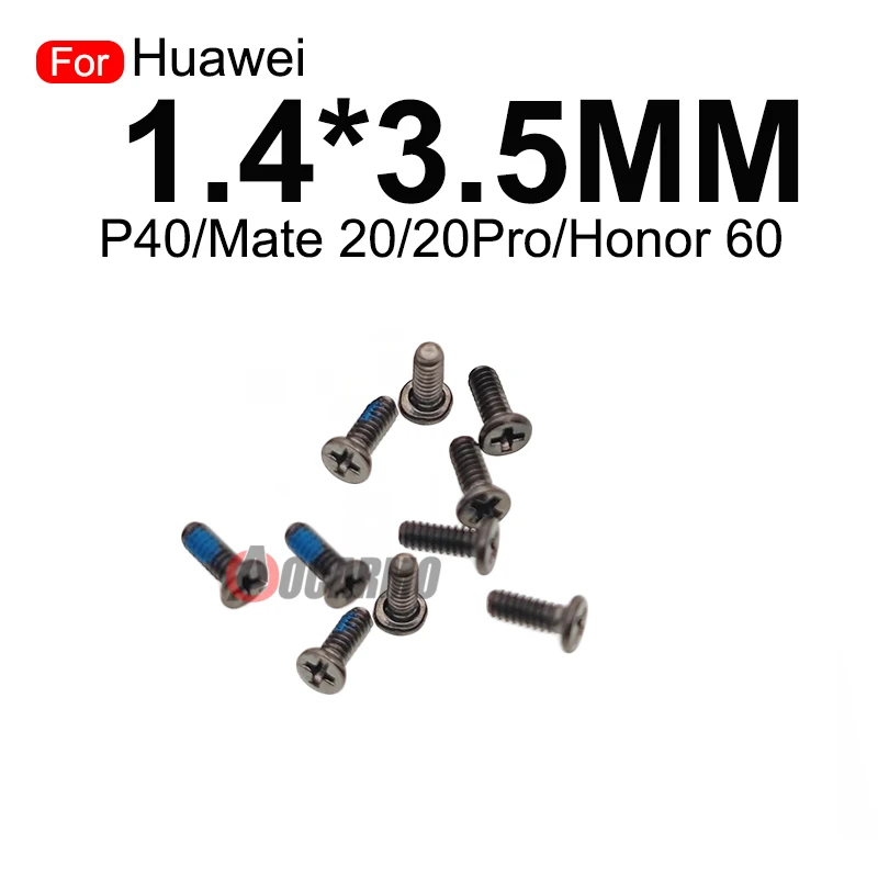 100Pcs 1.4*3.5mm Screw Motherboard Internal Screws For Huawei Mate 20 Pro / P40 / Honor 60 Series Replacement Part