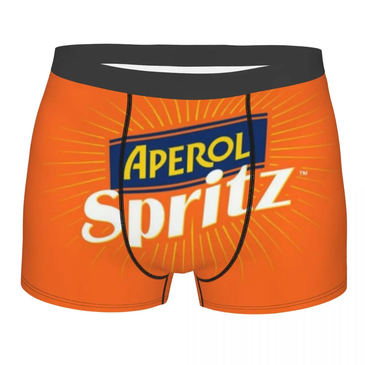 Custom Aperols Spritz Underwear Men Stretch Boxer Briefs Shorts Panties Soft Underpants For Male