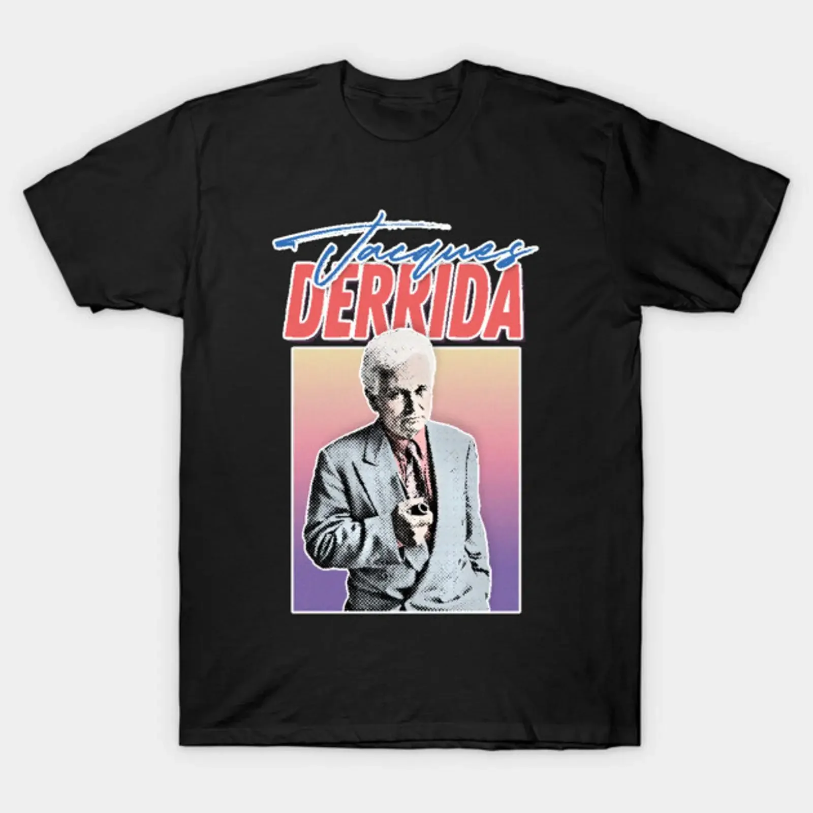 Jacques Derrida Philosophy Fan Design T Shirt vintage Washed Slightly Comfortable designer clothes fashion Casual Soft
