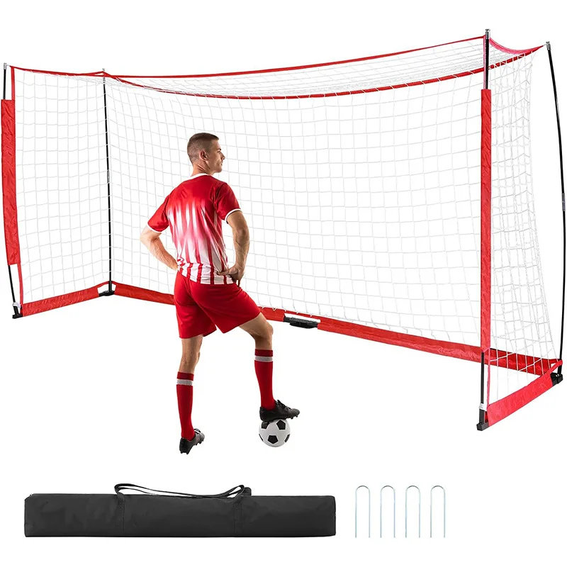 Soccer Net Portable Soccer Goal 12*6 Feet Sturdy and Durable with Carry Bag l for Children and Adults