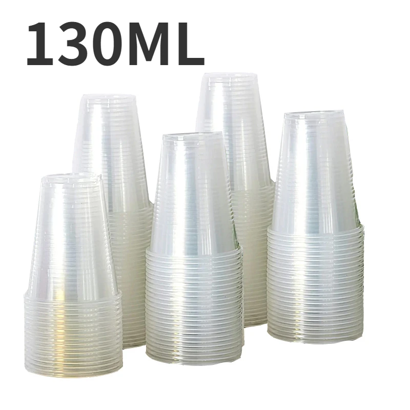 50/100 Stuks Wegwerp Doorzichtige Plastic Beker Outdoor Picknick Plastic Beker Drinkbeker Voor Feesten Verjaardagen Bruiloften Camping gebruiksvoorwerpen