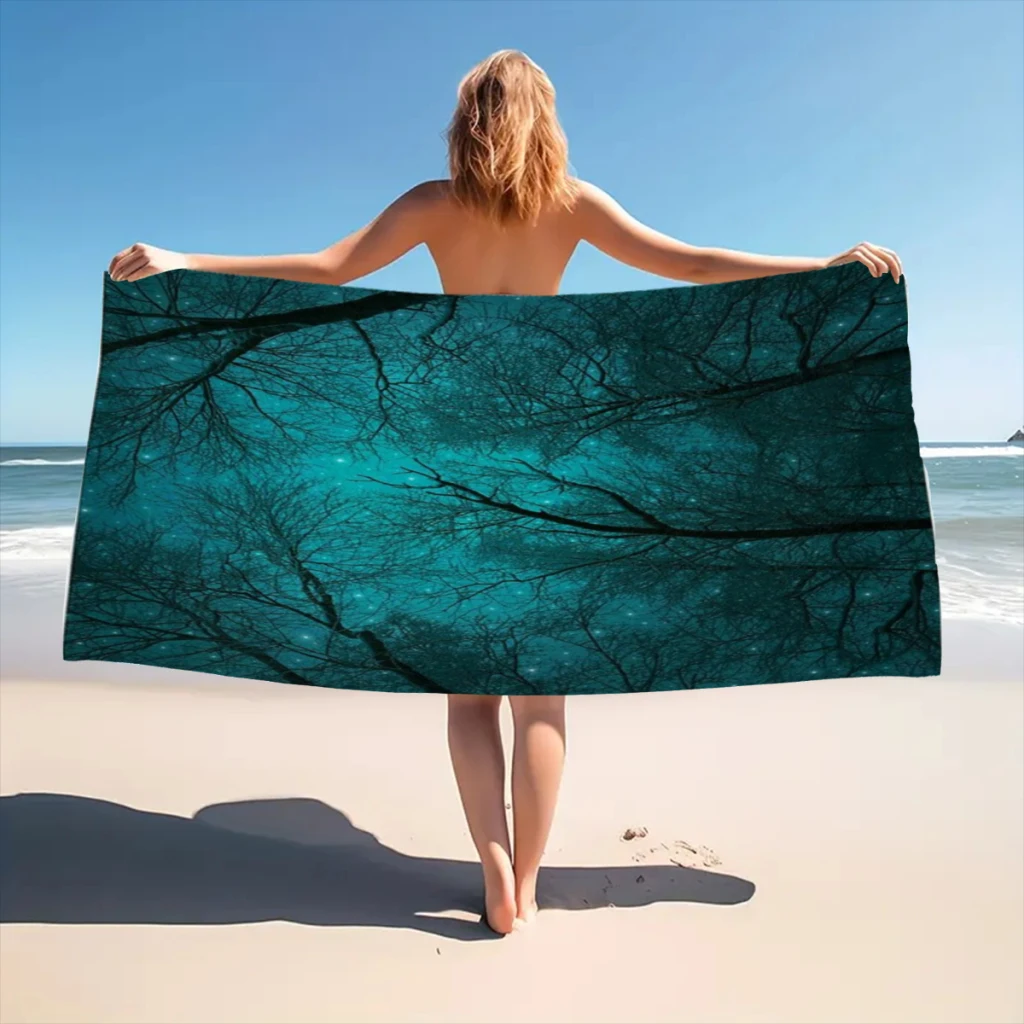 Simply Stare Upward Beach Towel  Poncho Bathing Towels Cover-ups Quick Dry Sand Free Yoga Spa Gym Pool