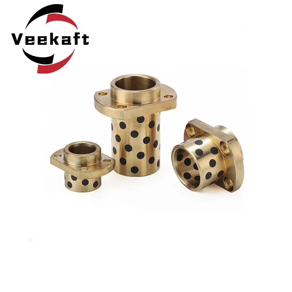 

1pcs MPITZ 30,35mm inside diameter Embedded Trimming flange Flanged brass Impregnated Graphite Oilless Bushing Linear