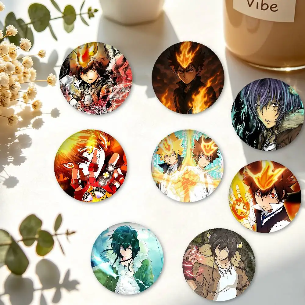 Cool L-Lambo K-Katekyo Minimalist Exquisite Tinplate Brooches: Sleek Badge Lapel Pins For Bag Accessories, Practical Souvenir