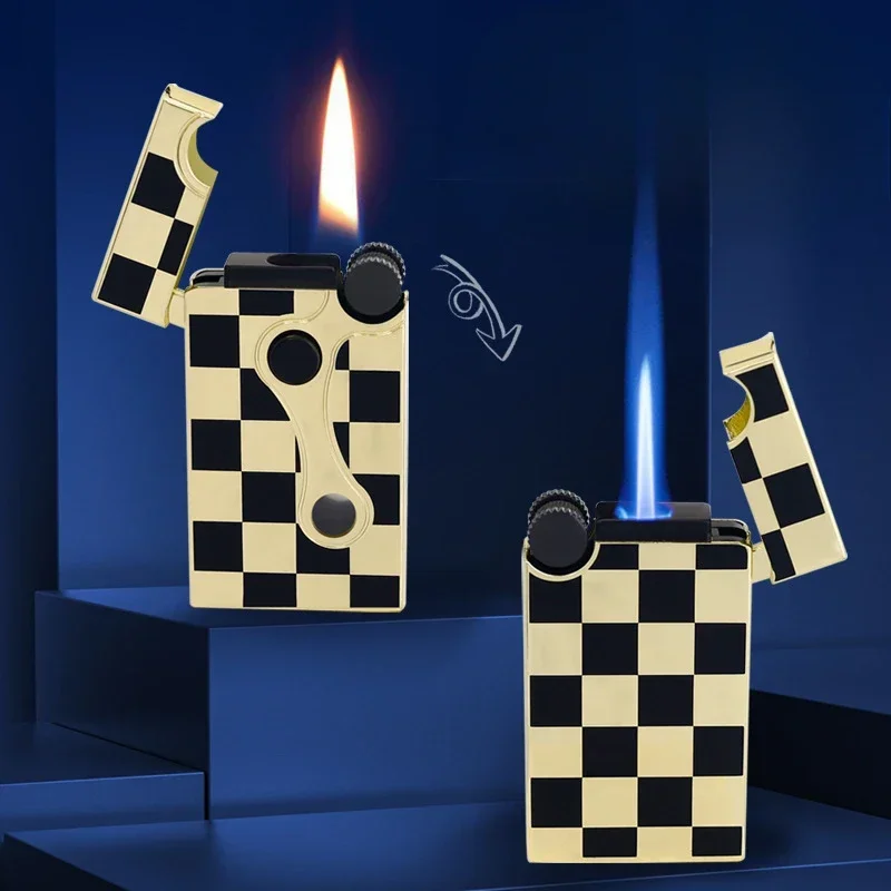 2026 Jobon-Double Fire Switching Lighter, Inflatable Lighter, Metal Body, Grinding Wheel, Cigarette Gift for Men, Newly Launched