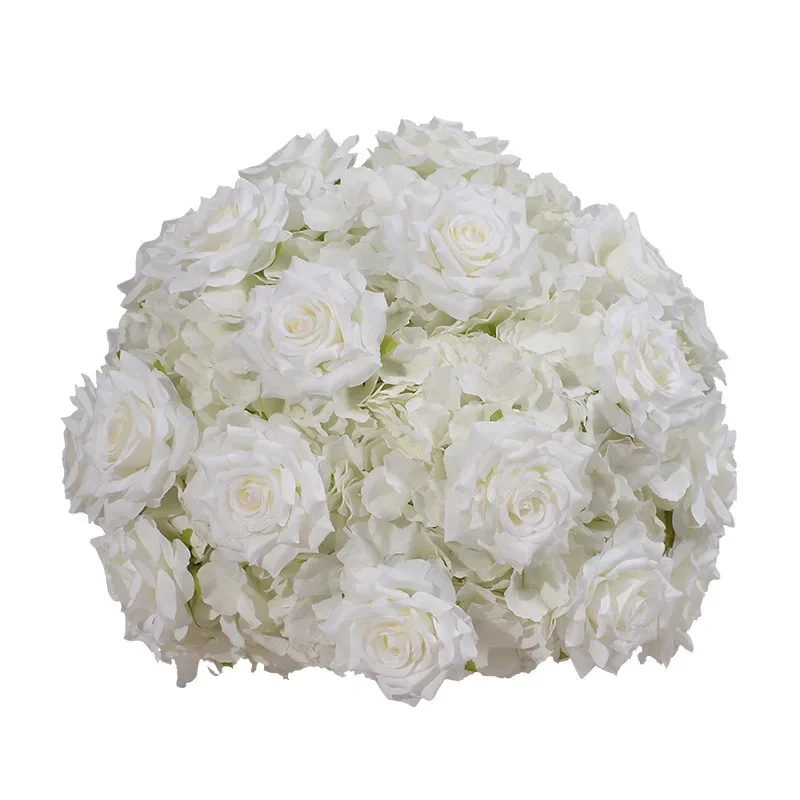 2.4M pure rose white heart floral arrangement wedding decoration simulation flower Fine Craftsmanship Low Noise Space Saving
