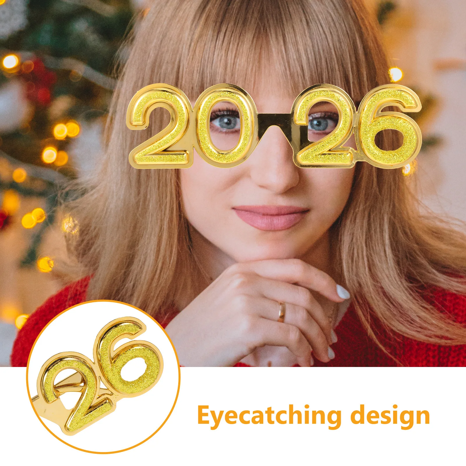 3Pcs 2026 Party Props Novelty Sunglasses and Lightweight for New Year Eve Graduation and Holiday Celebrations