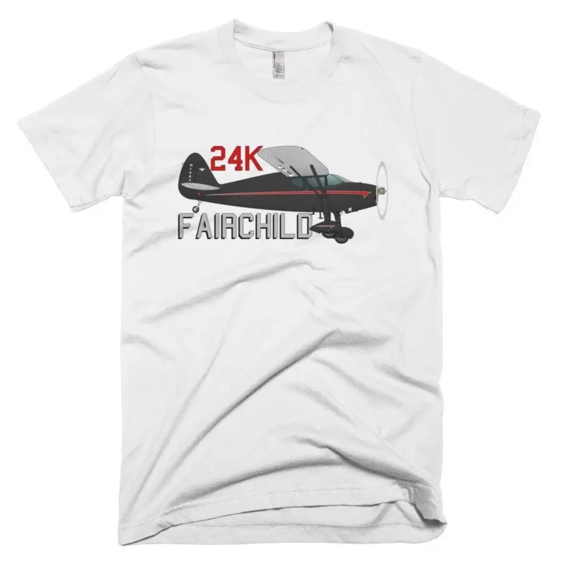 New Men T-Shirt Men Summer Style Fairchild 24K Airplane T-Shirt- Personalized With N#3D T Shirt Funny Casual Tee Shirts