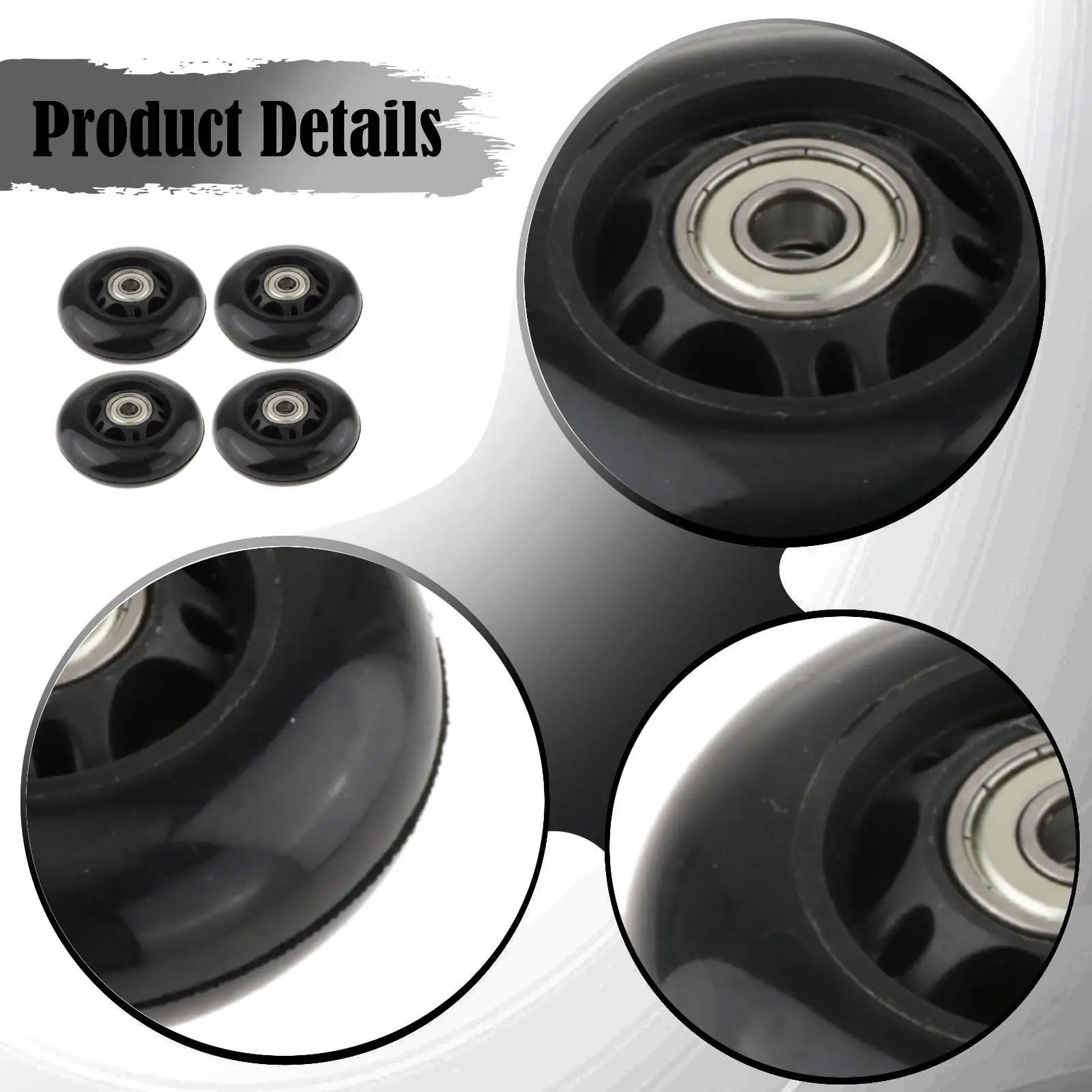 Pilates Reformer Replacement Wheel Set 4pcs PU Material for Reformer Pilates Accessories Home Studio Spare Parts