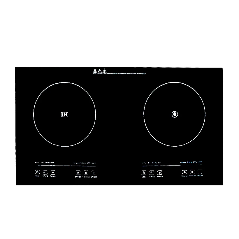 Built-in Double Burner Induction Cooker with Hotpot Function-2200W Touch Control for Home Hotel & Restaurant Use