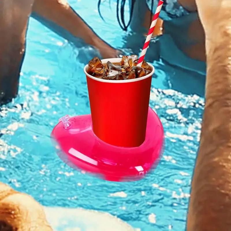 Portavasos flotante para piscina, soporte flotante para cerveza, mesa flotante ligera de PVC para Spa, bañera de hidromasaje, patio trasero, fiestas en la playa, agua