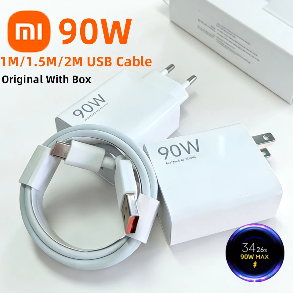 Cargador Xiaomi Original de 90w, Redmi Poco Hyper Turbo, Adaptador para Mi 17 Ultra 15 Poco X7 Pro X6 X5 F5 X4 Redmi Note 14 K80