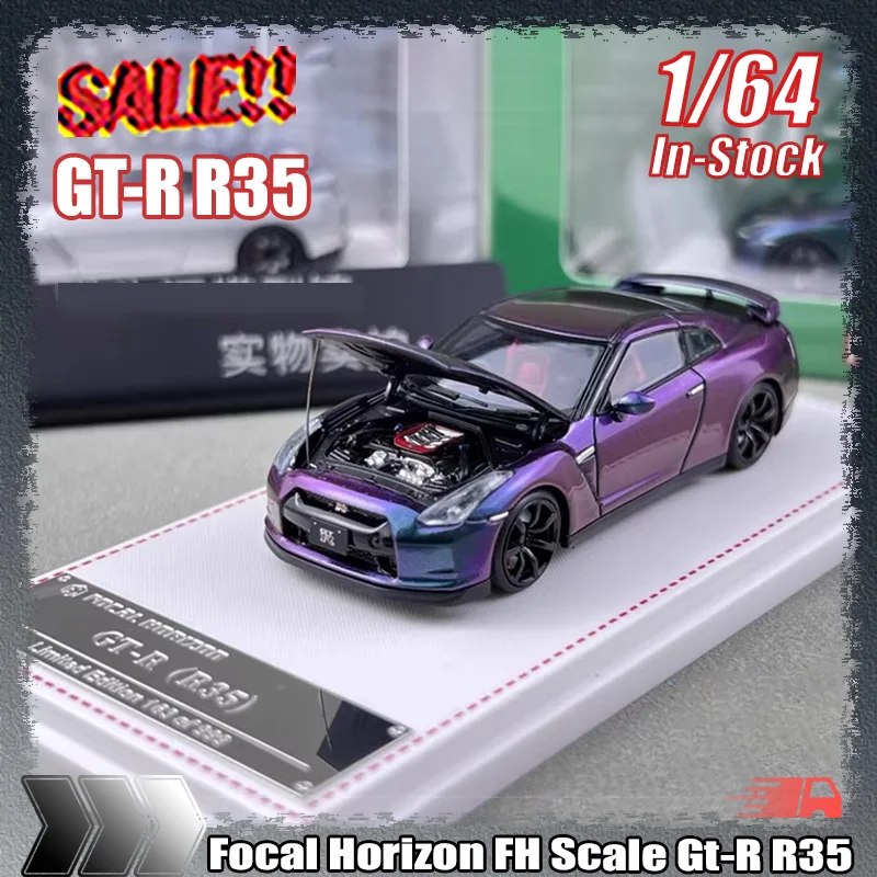 

Новинка в наличии: Коллекционная миниатюрная модель автомобиля Focal Horizon FH 1:64 GT-R R35 с открывающимся капотом, литая из сплава, игрушка, подарок