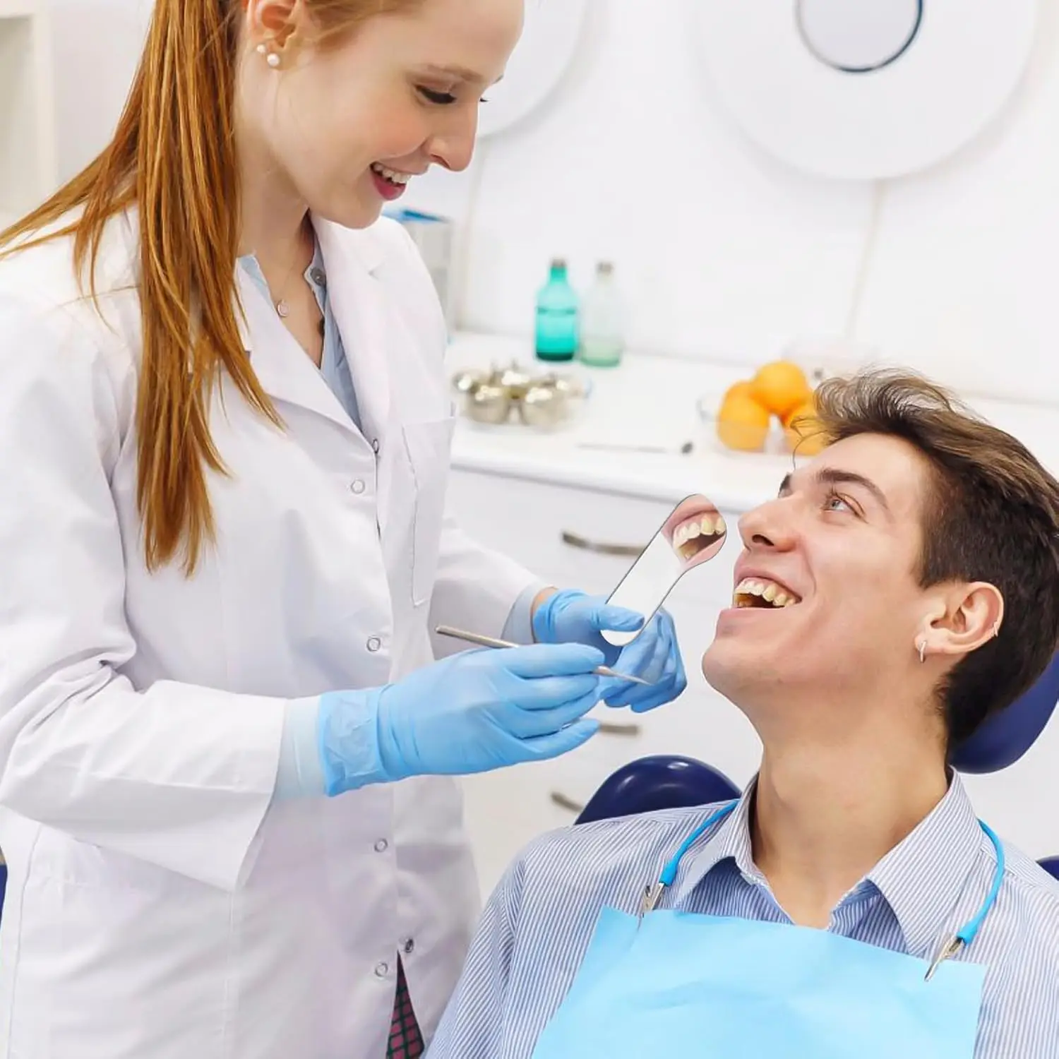 Dental Intraoral Mirrors Photography Mirror Double-Sided Reflector Mirror Orthodontic Buccal Occlusal Mirrors Dentistry Tools