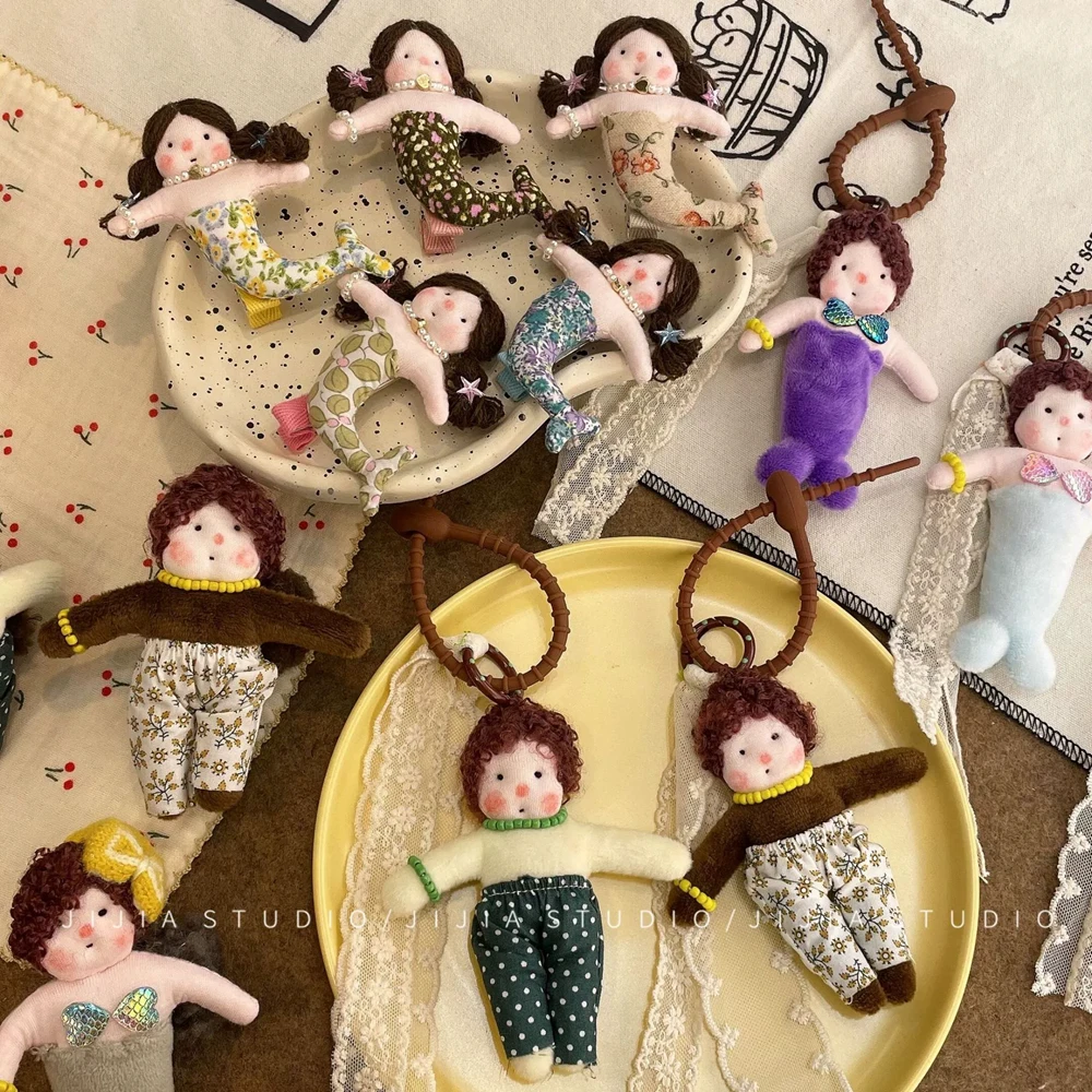 

Cartoon Doll Hair Clips for Girls Mermaid Hairpins Handmade Side Clip Cute Hair Accessories Kids School Girl Bag Charm
