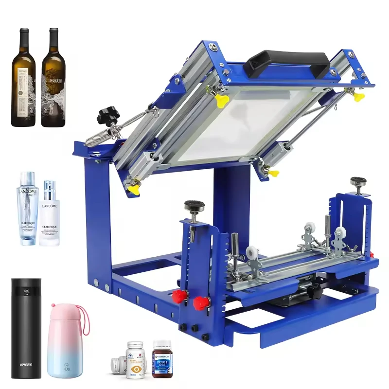 

DL-QM-D80 High Quality Portable Cylinder Screen Printing Machine for Mug Cups High Precision Manual Wine Bottle Screen Printer