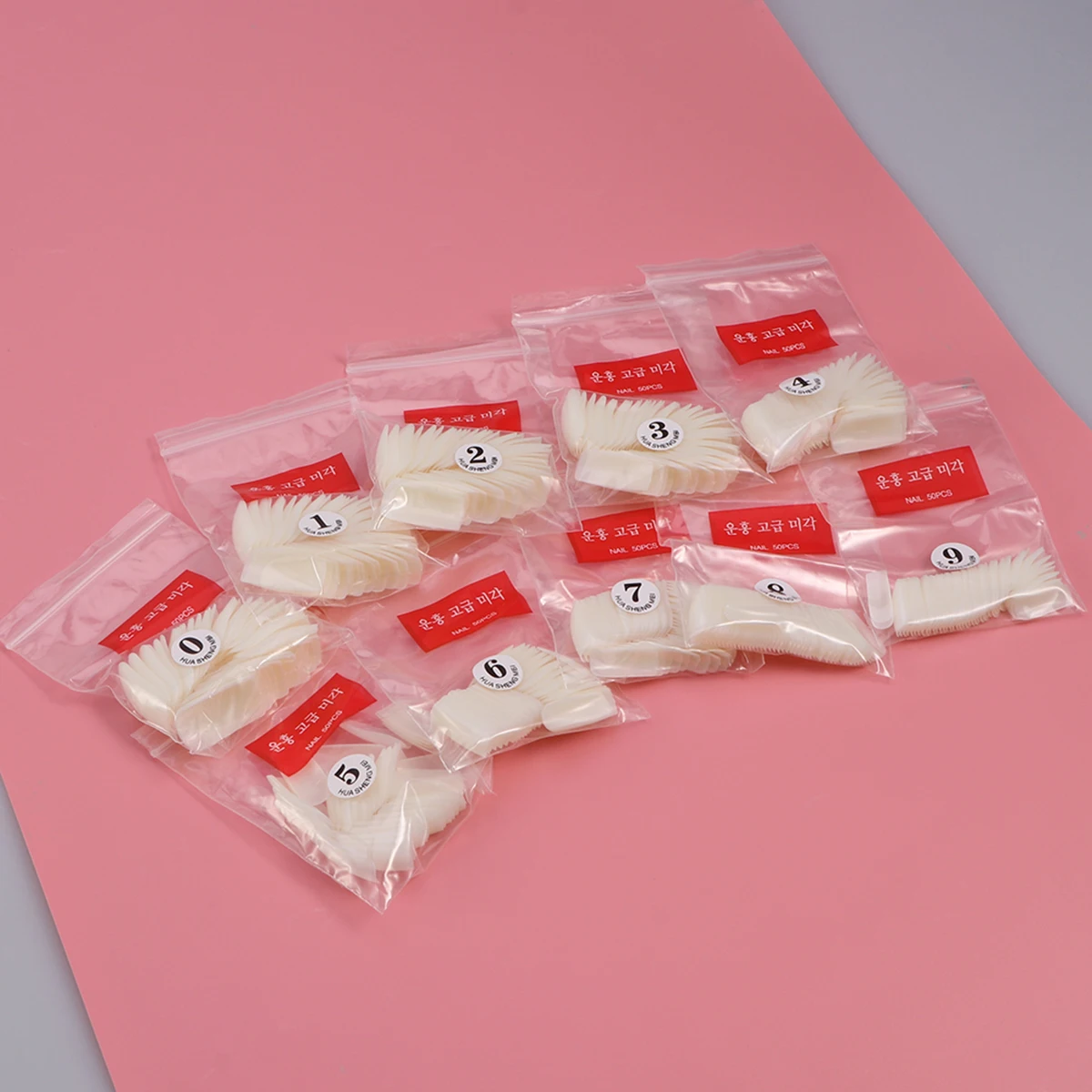 

500pcs Fake Nails False Nail Tips Clear Transparent Artificial Full Cover Natural Style Professional Home Use Durable Healthy