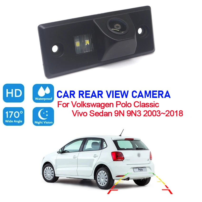 HD Car Parking Rear View Camera CCD Night Vision Back up Reverse Camera For Volkswagen Polo Classic Vivo Sedan 9N 9N3 2003~2018