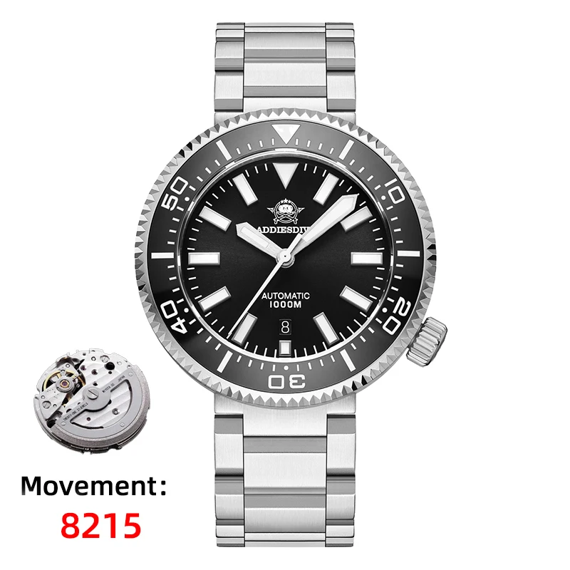 Addiesdive Heren Duikhorloges 1000M Saffierglas Super Lichtgevende Kalender NH35A Automatisch Mechanisch Horloge Luxe Horloge