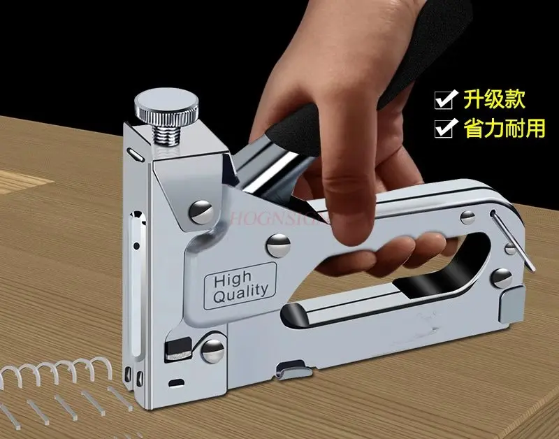 Steel nail gun, code nail gun, pneumatic nail, wooden board stapler, manual nail gun