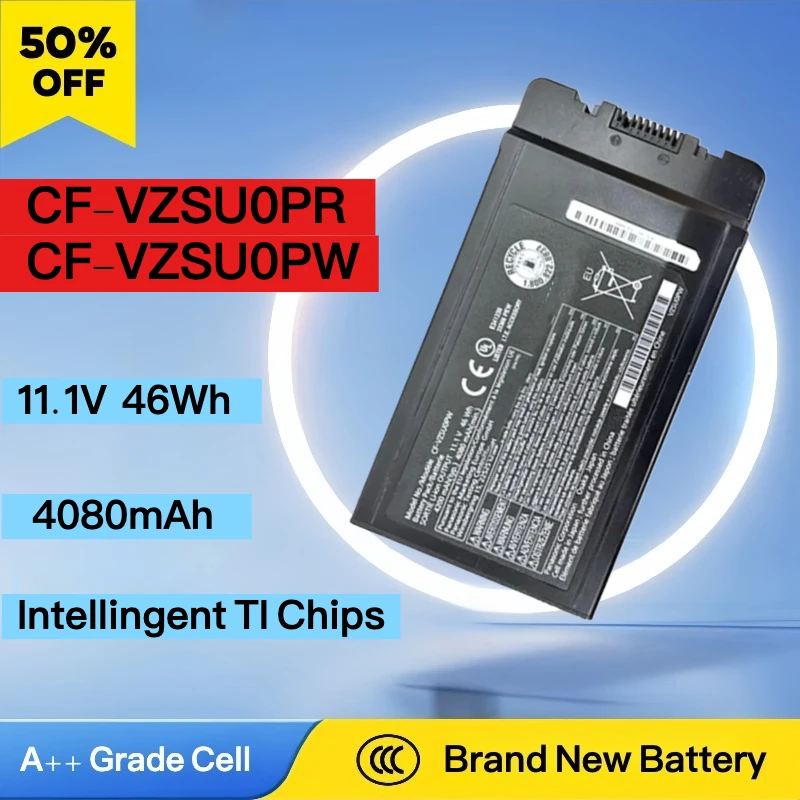 High Quality 11.1V 4080mAh 46Wh CF-VZSU0PR CF-VZSU0PW CF-VZSU0LW CF-VZSU0GW New Laptop Battery For Panasonic CF-54 Toughbook