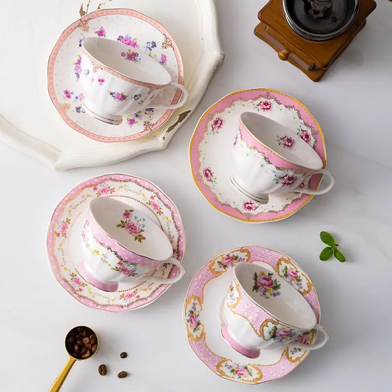 British foreign trade export ceramic coffee  household breakfast afternoon tea set flower tea  good-looking cup set view 2