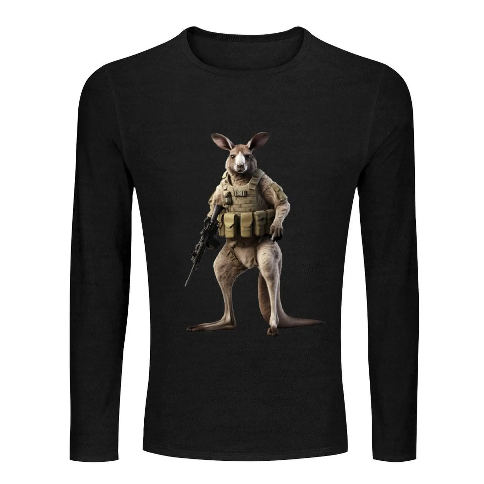 Combat Kangaroo Ready to kick some ass! Long T-Shirt quick drying t-shirt mens t shirts pack