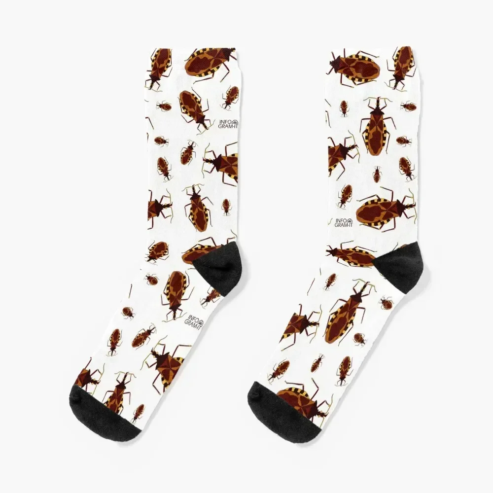 Kissing bug chaussettes nouvel an cheville cyclisme chaud hiver hommes chaussettes femmes