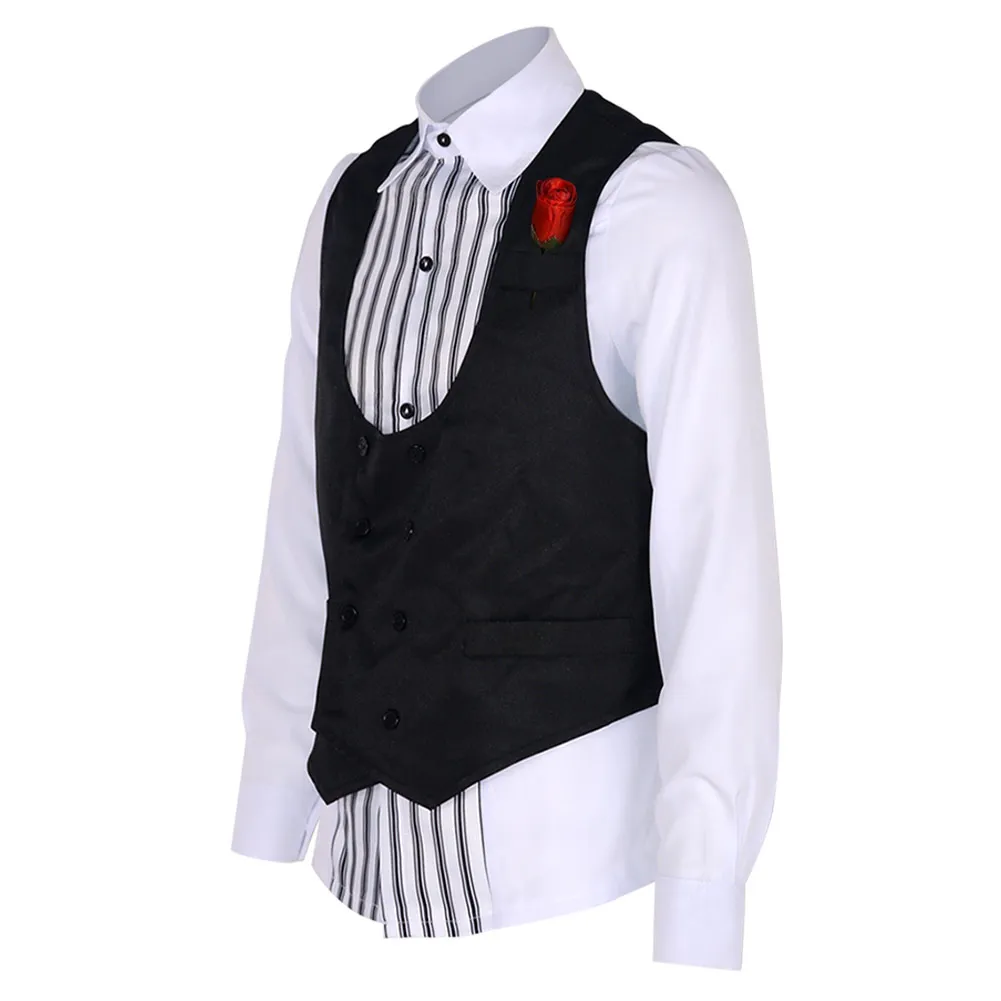 Coriolanus Cosplay Homem Traje, Camisa, Colete, Jogos Vorazes, Aves Canoras, Serpentes, Disfarce, Adulto, Masculino, Fato de Halloween