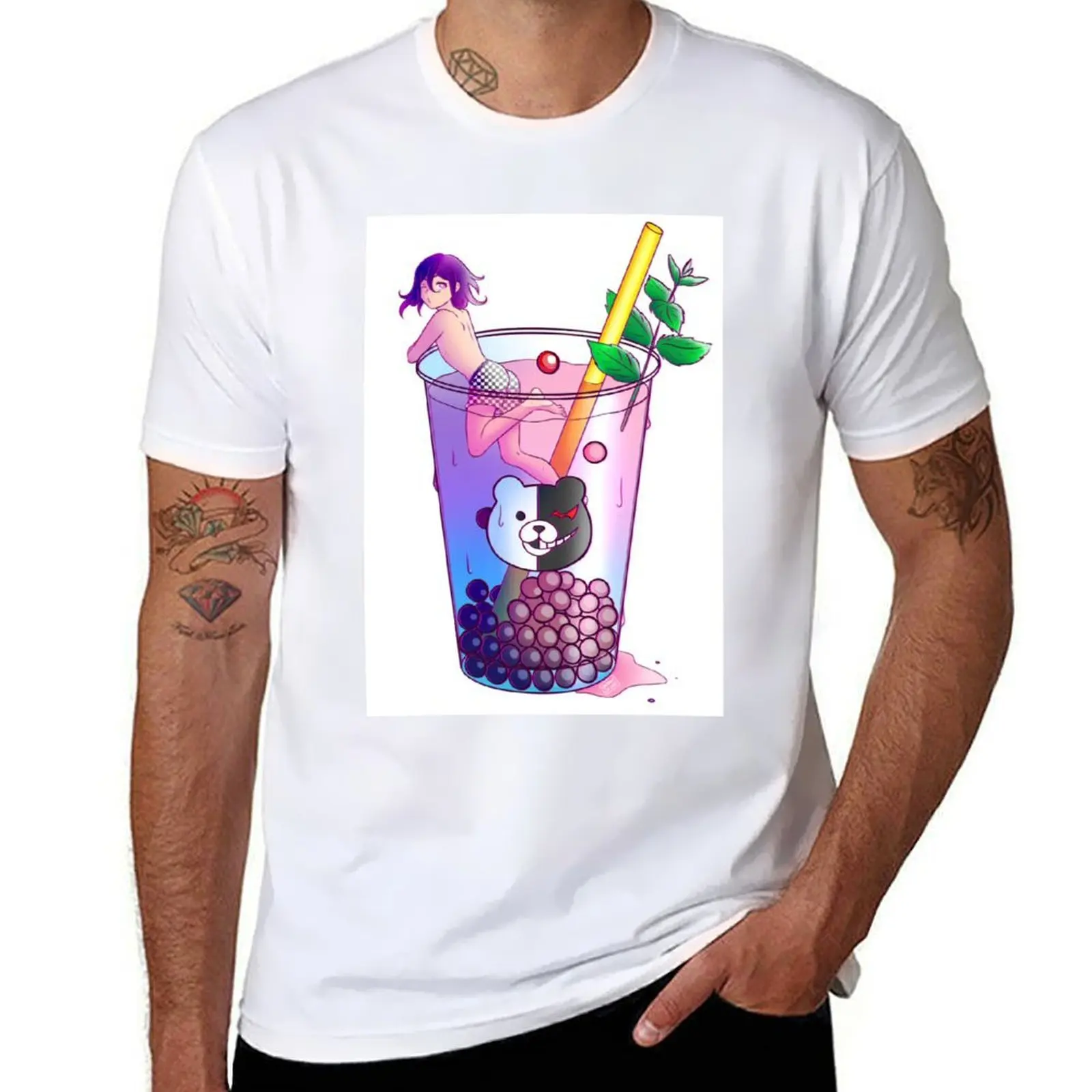 

Kokichi Oma Bubble Tea  T-Shirt Lightweight Casual Summer T-Shirt