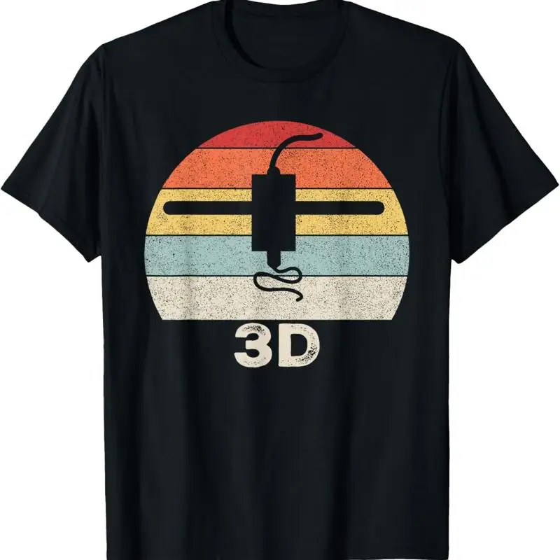 Retro 3d PrinT T Shirt Printer Vintage Printing