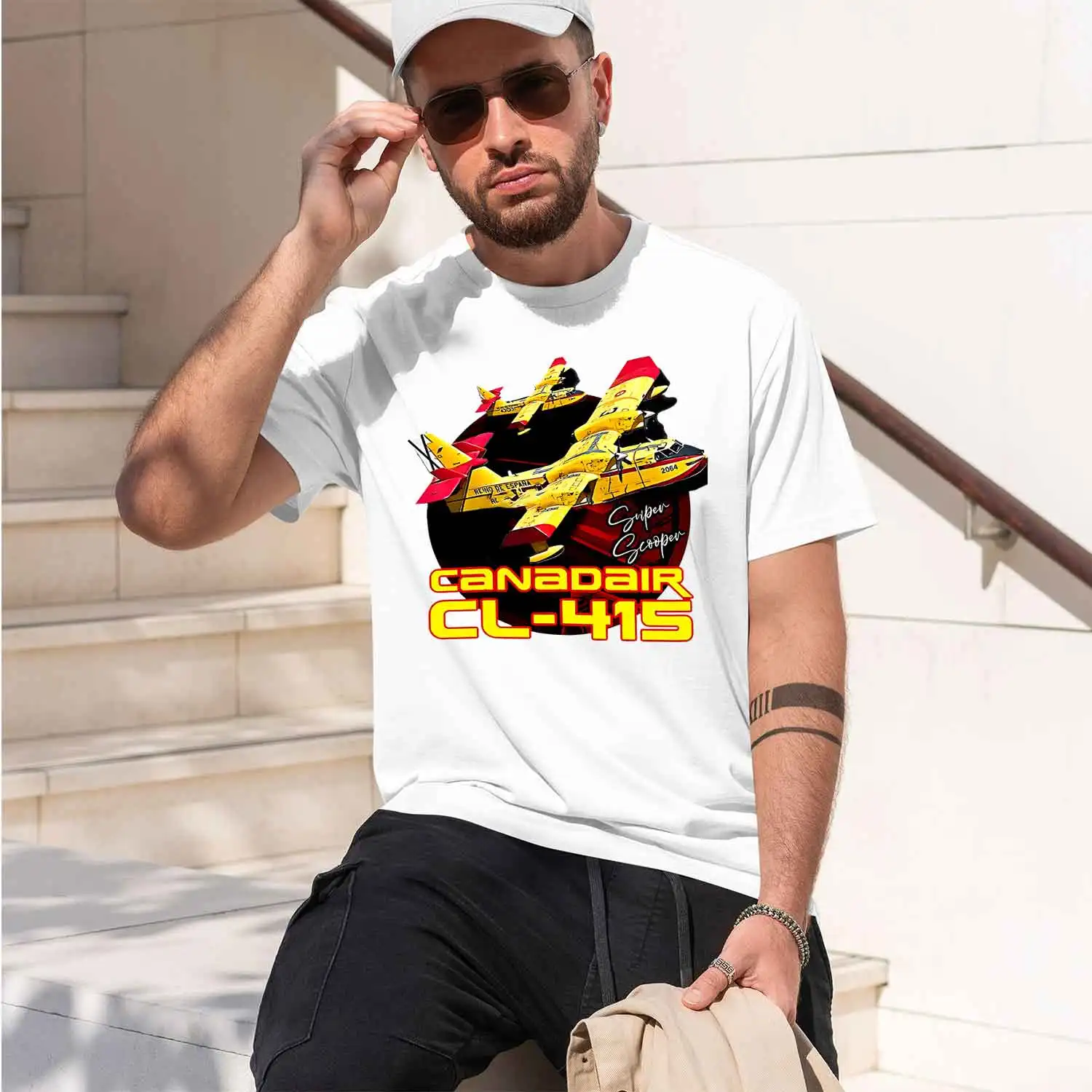 ir cl 415 Avin de bomberos Super S 2026 New Model Men’s Short-sleeve crewneck T-Shirt Classic Casual Multiple Colors and Sizes f