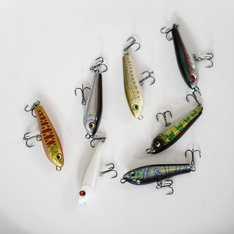 1Pcs Schwimm Mini Bleistift 45mm 2g Topwater Angeln Locken Wobbler Künstliche Kunststoff Harten Köder Für Barsch Hecht forelle Bass Tackle – Detail 8