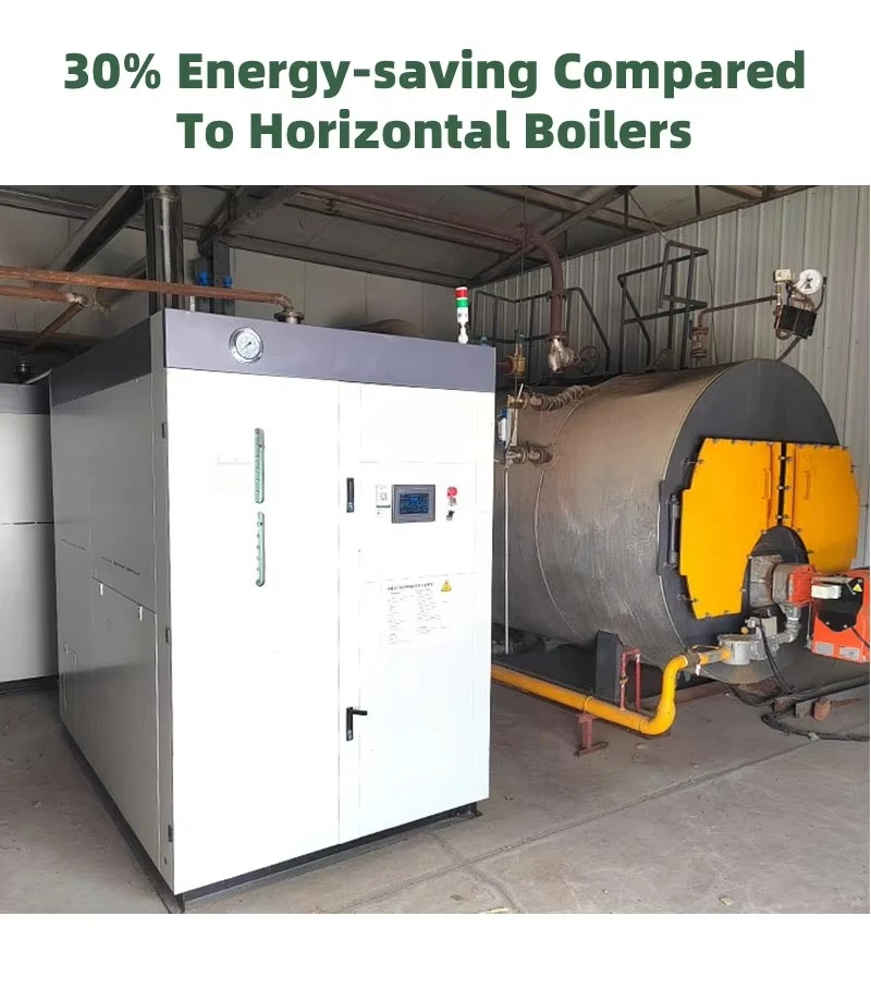 Automation High Efficiency Industrial High Pressure Water Tube Vertical Gas Fired Steam Boiler for Hotel Central Heating System