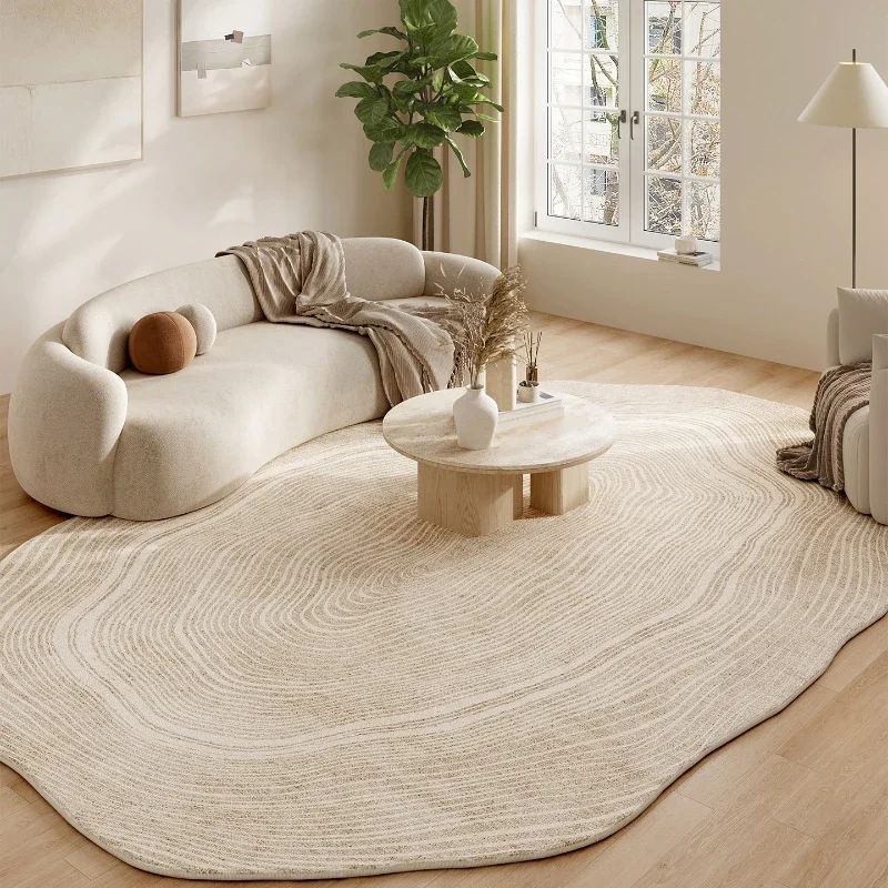 Irregular Shape Bedroom Decor Washable Carpet Thicken Plush Lounge Floor Mat Cream Style Carpets for Living Room Fluffy Soft Rug