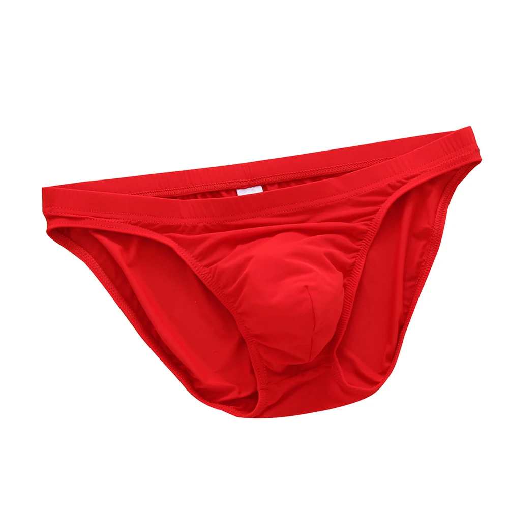 Mens Sexy Lingerie See Through Low Waist Bulge Pouch Briefs Underwear U Convex Pouch Underpants Absorbent Elastic Male Panties