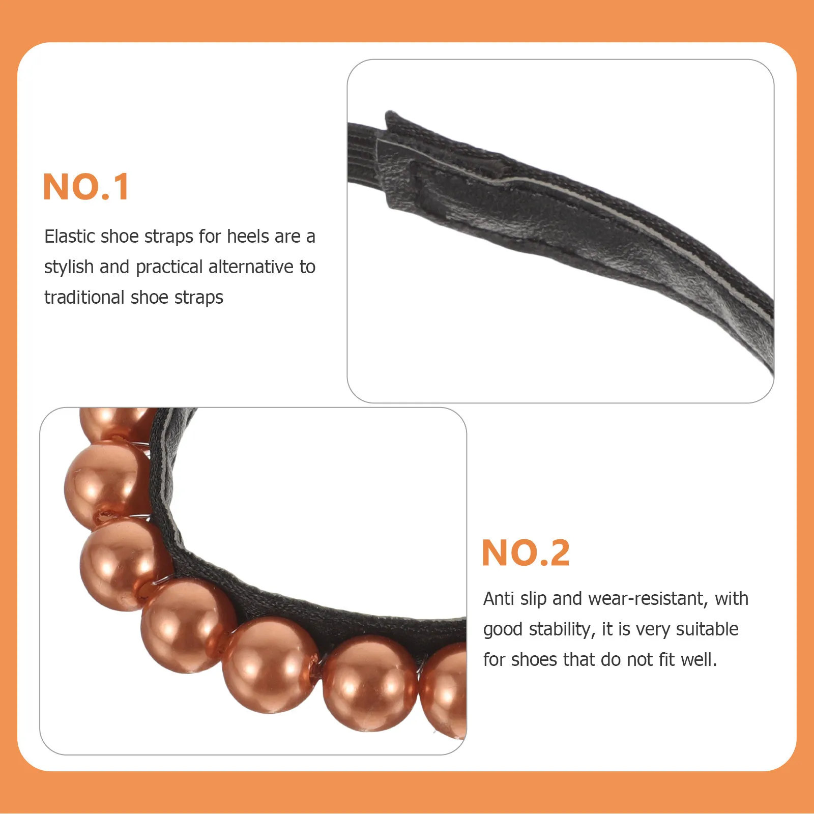 

2 шт., эластичные ремешки для обуви с жемчугом, сменные противоскользящие туфли на высоком каблуке, безопасная мягкая эластичная обувь для женщин, комфортная обувь