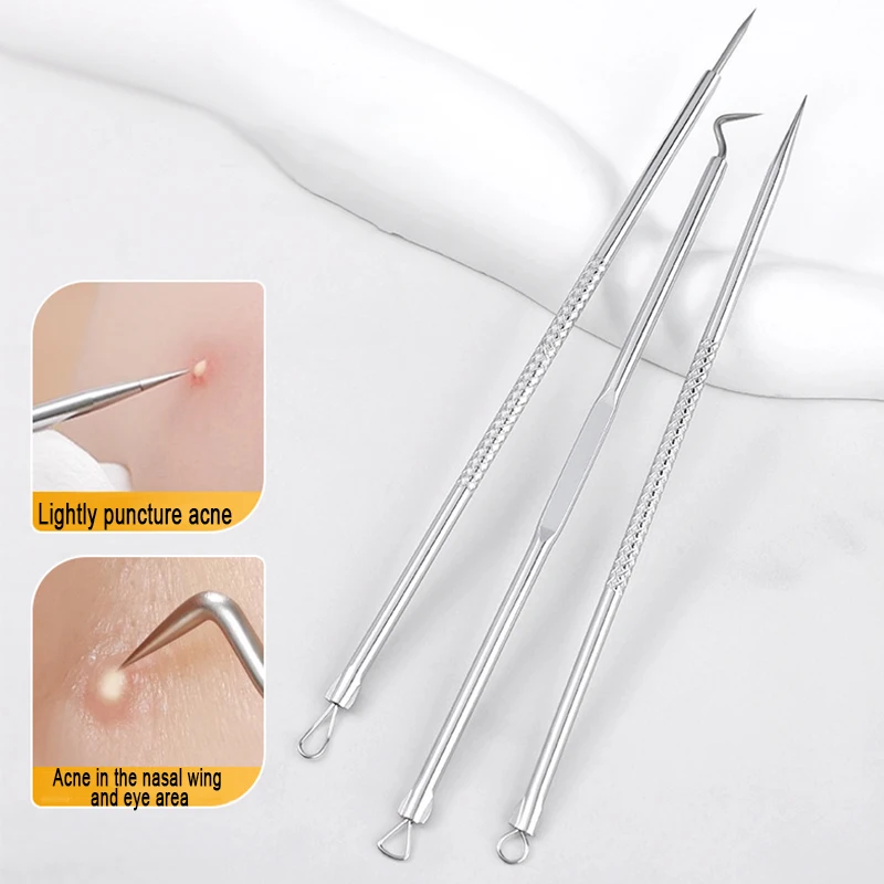 4-5pcs Acne Needle Blackhead Tweezers Blackhead Removal Needles Clean Face Skin Care Cleansing Needle Blemish Removal Tool  LB20